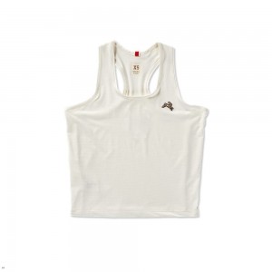 White Tracksmith Twilight Crop Women's Tank Australia | JRVN-46901