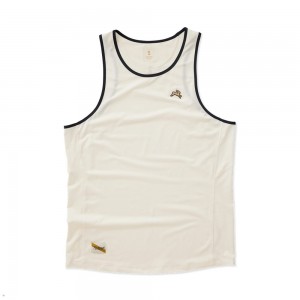 White Tracksmith Twilight Men's Tank Australia | TQIF-72604