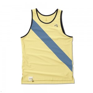 Yellow Blue Tracksmith Van Cortlandt Men's Singlet Australia | HBOU-98045