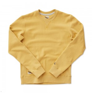 Yellow Tracksmith Trackhouse Crew Men's Sweatshirt Australia | IDTS-78069