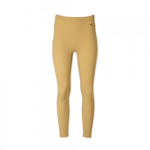 Yellow Tracksmith Turnover Crop Women's Tights Australia | ZQNY-56973