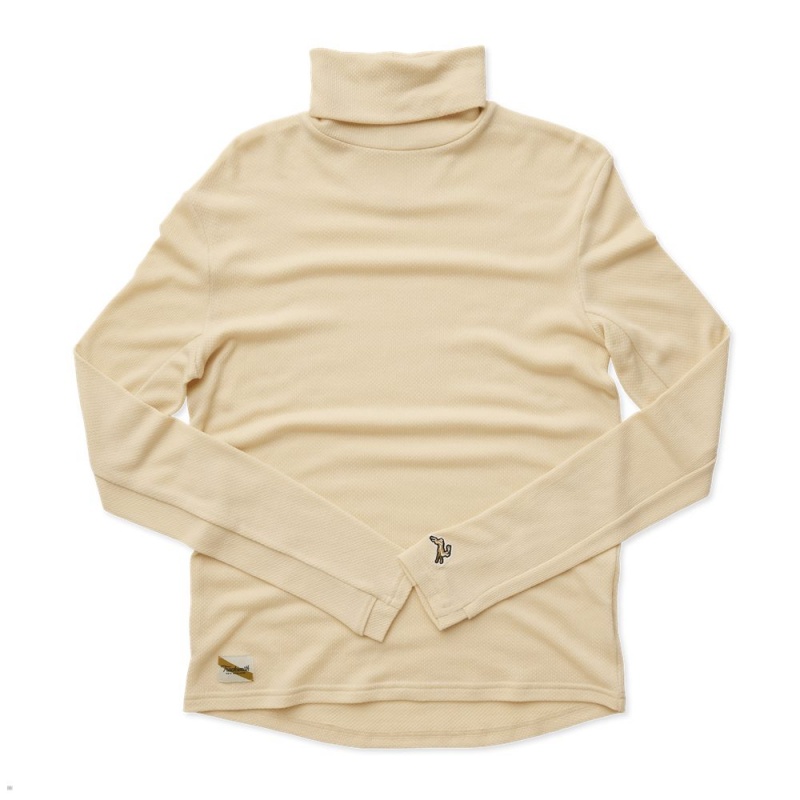 Beige Tracksmith Fells Turtleneck Men\'s Base Layer Australia | ADPG-69148