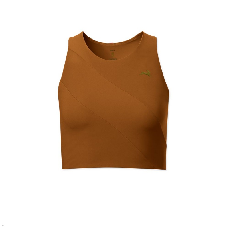 Brown Tracksmith Bell Lap Women\'s Tops Australia | JDIA-47015