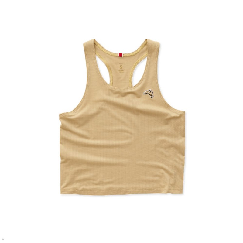 Brown Tracksmith Twilight Crop Women\'s Tank Australia | OCGX-05897