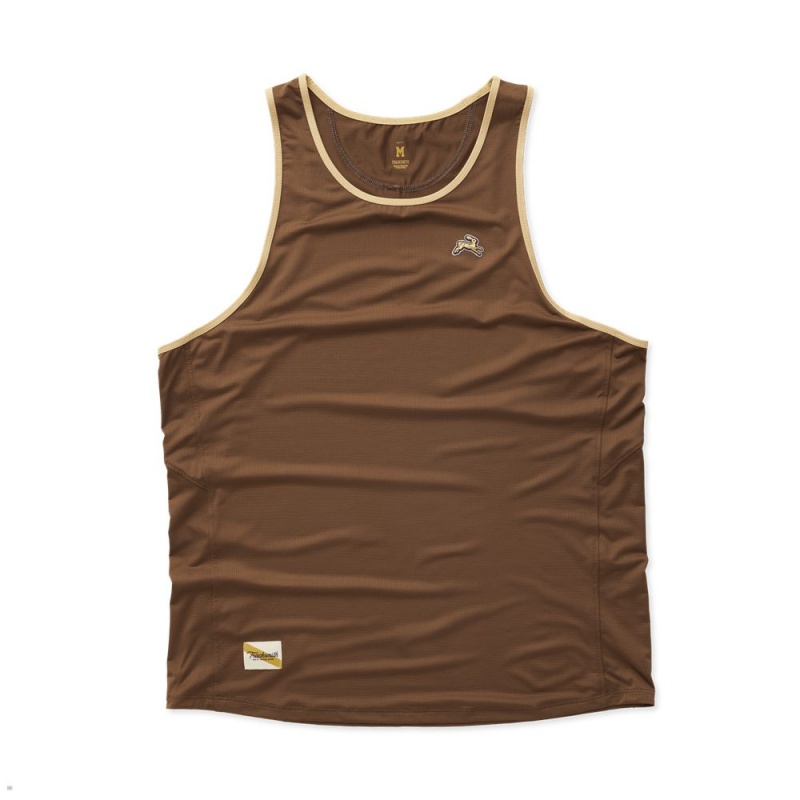 Brown Tracksmith Twilight Men\'s Tank Australia | XYUH-70456