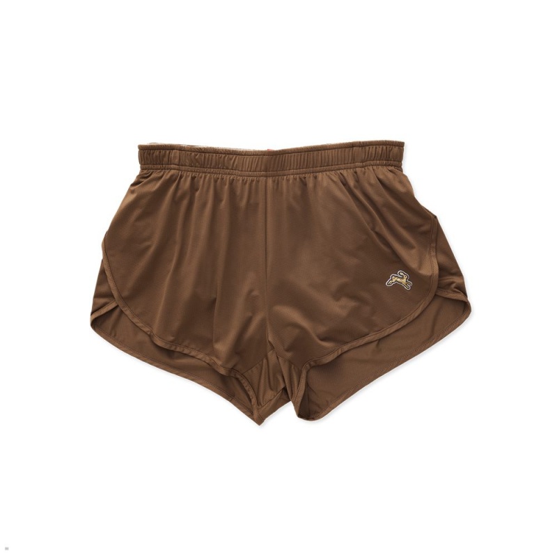 Brown Tracksmith Twilight Split Women\'s Shorts Australia | BYOW-51328