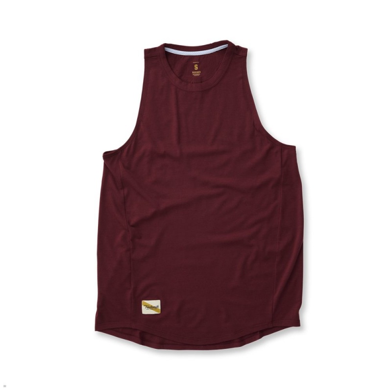 Burgundy Tracksmith Harrier Women\'s Tank Australia | LVRB-78124