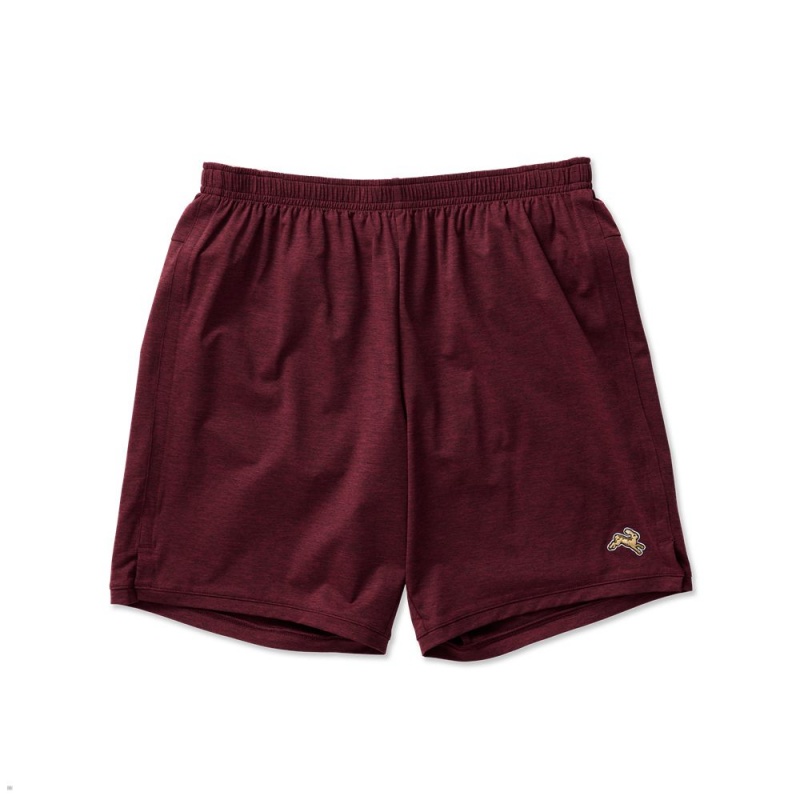 Burgundy Tracksmith Session Men\'s Shorts Australia | MPFY-23847