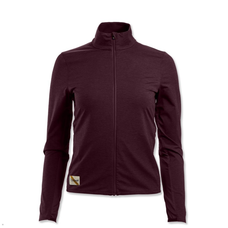 Burgundy Tracksmith Session Women\'s Jacket Australia | JYAR-63048