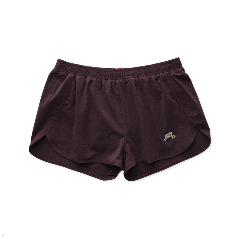 Burgundy Tracksmith Session Women\'s Shorts Australia | ZVQE-81470