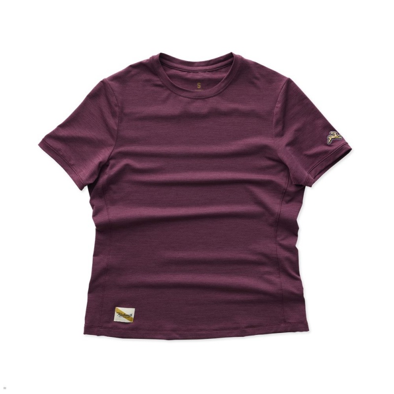 Burgundy Tracksmith Session Women\'s Tee Australia | RCZM-06587