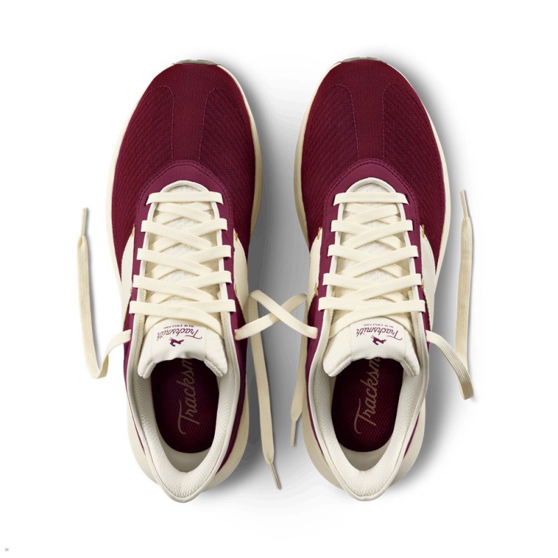 Burgundy White Tracksmith Eliot Runner Men's Shoes Australia | KDPF-35489