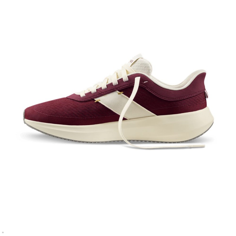 Burgundy White Tracksmith Eliot Runner Men's Shoes Australia | KDPF-35489