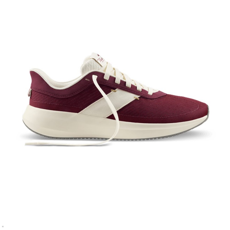 Burgundy White Tracksmith Eliot Runner Women's Shoes Australia | YUPE-27856