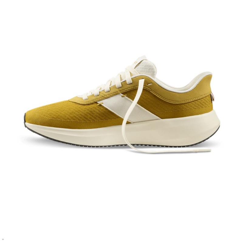 Gold White Tracksmith Eliot Runner Men's Shoes Australia | KXQU-60249