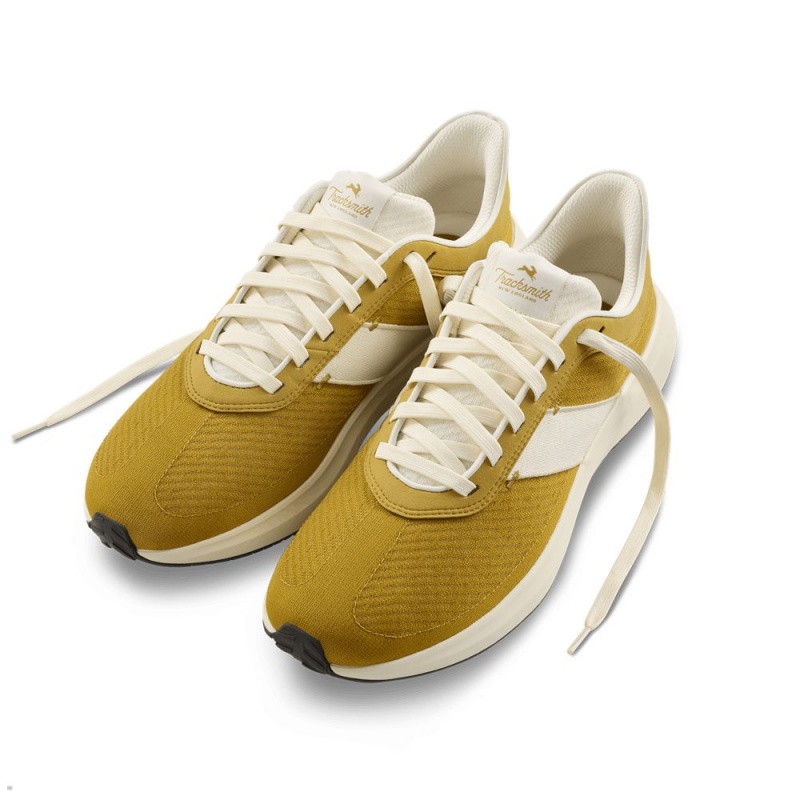 Gold White Tracksmith Eliot Runner Men\'s Shoes Australia | KXQU-60249