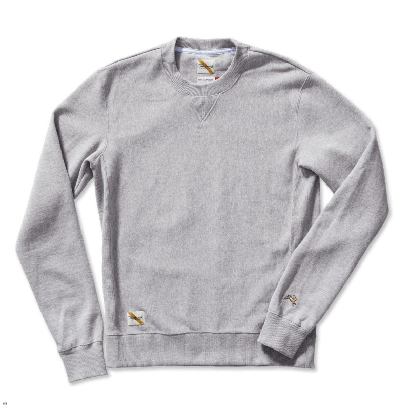 Grey Tracksmith Trackhouse Crew Men\'s Sweatshirt Australia | QYKP-18026