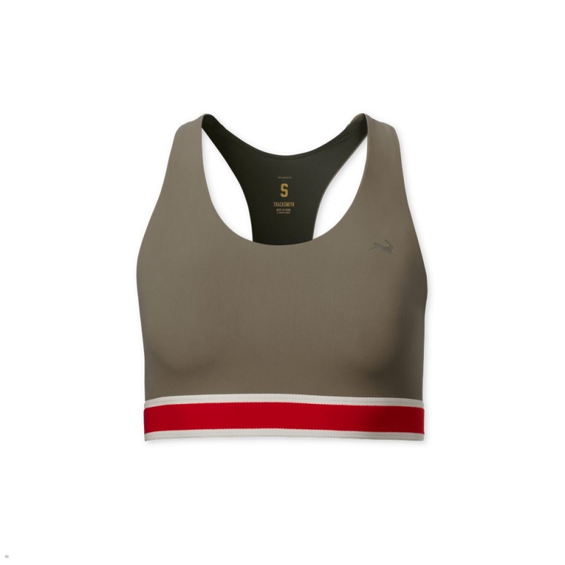 Khaki Tracksmith Run Women\'s Bra Australia | PUAQ-42657