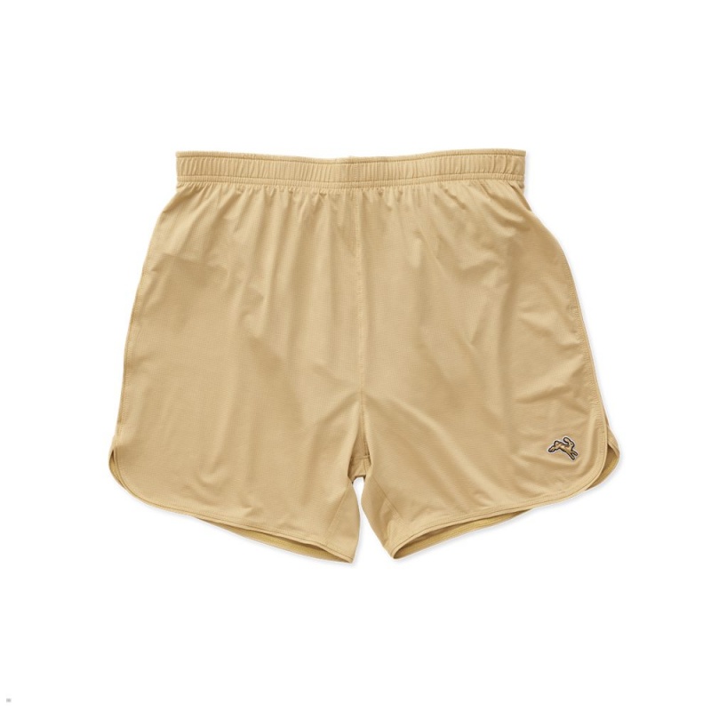 Khaki Tracksmith Twilight Men\'s Shorts Australia | CZOK-27613