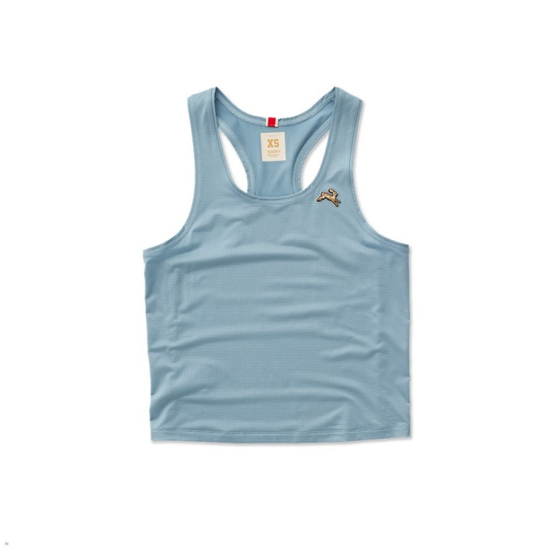 Light Blue Tracksmith Twilight Crop Women\'s Tank Australia | IFKZ-13685