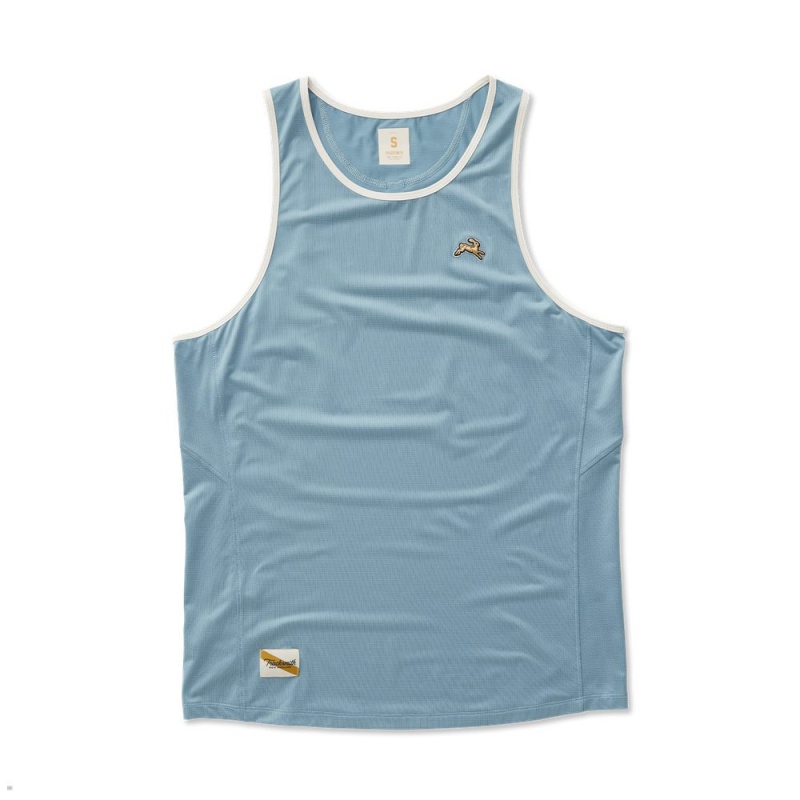 Light Blue Tracksmith Twilight Men\'s Tank Australia | BTHQ-37102