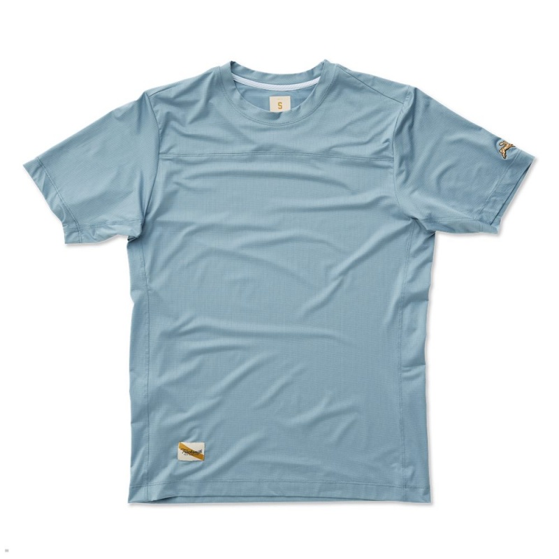 Light Blue Tracksmith Twilight Men\'s Tee Australia | DNFA-59481