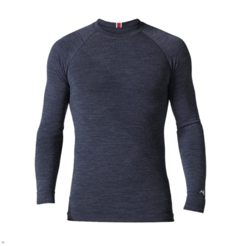 Navy Tracksmith Brighton Men\'s Base Layer Australia | EZFQ-83547