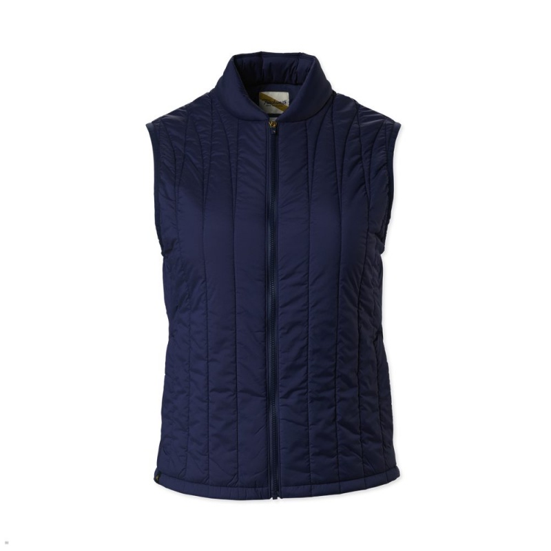 Navy Tracksmith Harbor Women\'s Vest Australia | MGJY-17628