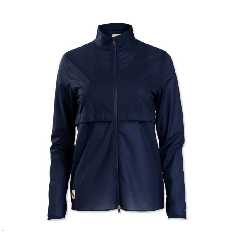 Navy Tracksmith Rain Women\'s Jacket Australia | XKUD-09478