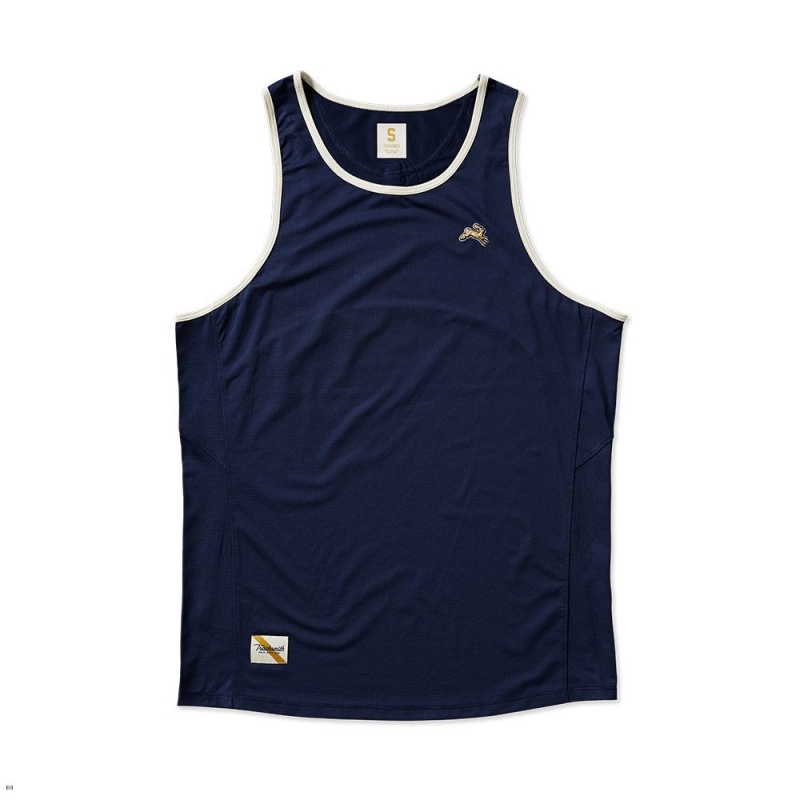 Navy Tracksmith Twilight Men\'s Tank Australia | ZAXQ-58173