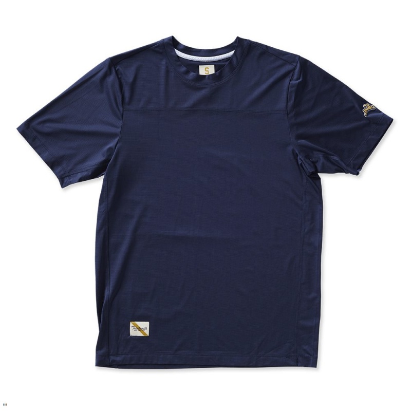 Navy Tracksmith Twilight Men\'s Tee Australia | FDUA-87092