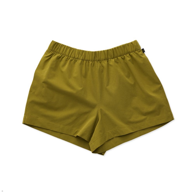 Olive Tracksmith Rapid Transit Women\'s Shorts Australia | WUHY-98201