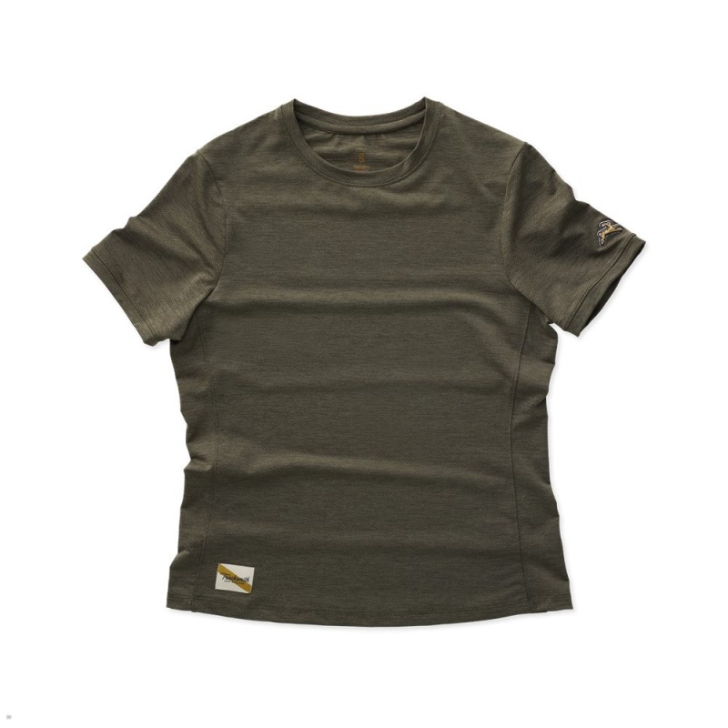 Olive Tracksmith Session Women\'s Tee Australia | SIMU-36125