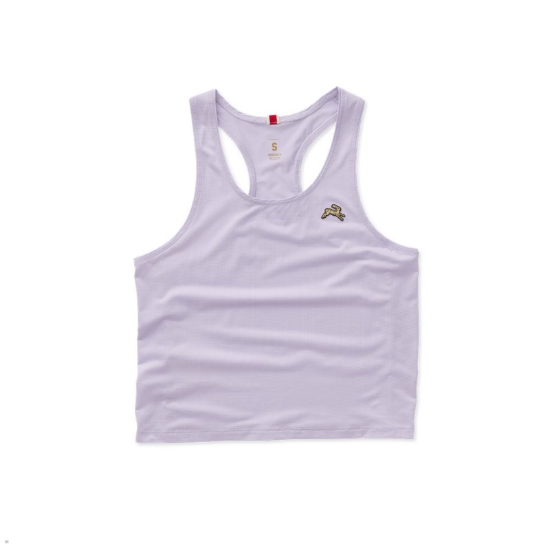 Purple Tracksmith Twilight Crop Women\'s Tank Australia | NRIX-85421