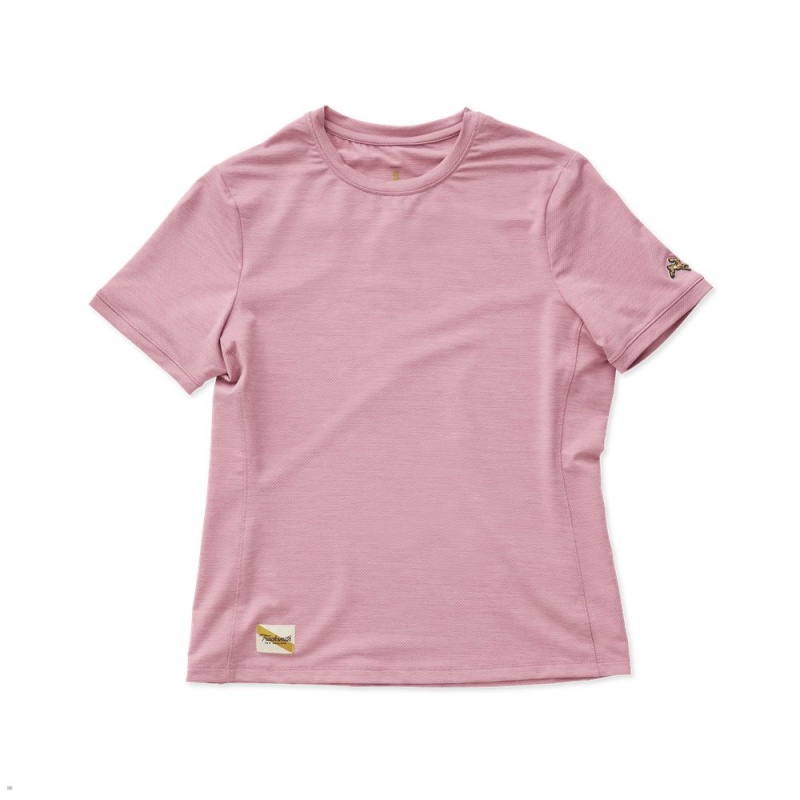 Rose Tracksmith Session Women\'s Tee Australia | IVJF-24859