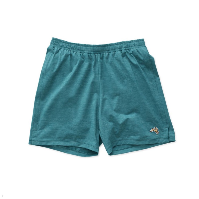 Turquoise Tracksmith Session Men\'s Shorts Australia | ZFCE-52670