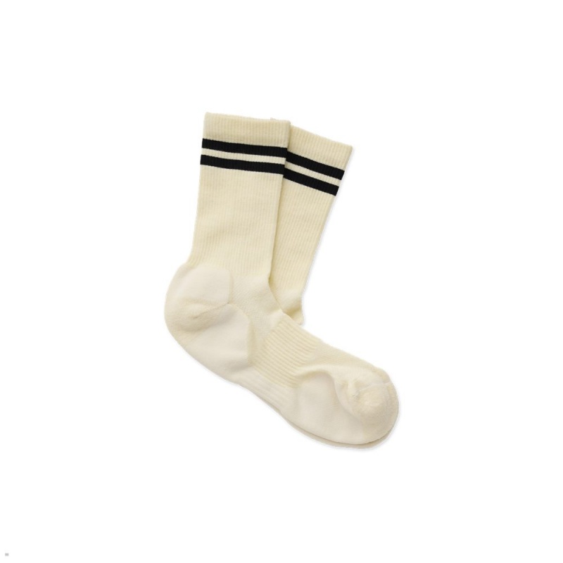 White Black Tracksmith Merino Tube Sock Australia | HXFZ-36209