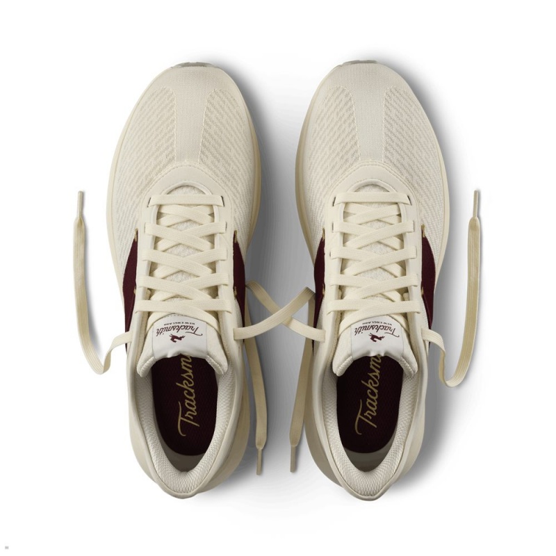 White Burgundy Tracksmith Eliot Runner Men's Shoes Australia | PLVI-76253