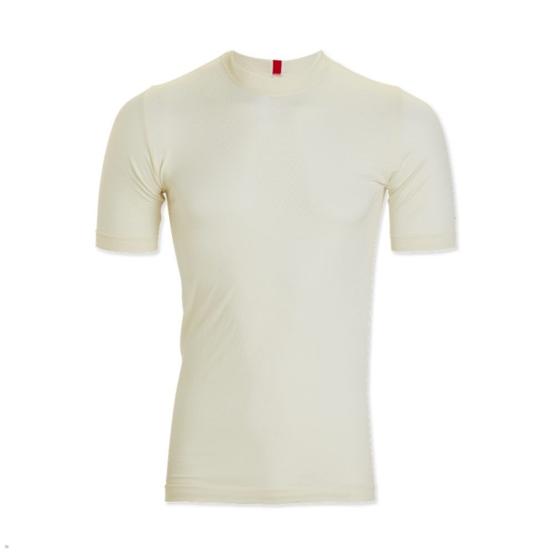 White Tracksmith Brighton Base Layer Men\'s Tee Australia | BUYG-69154