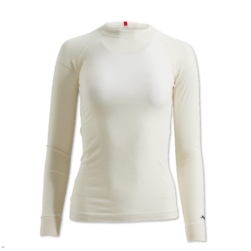 White Tracksmith Brighton Women\'s Base Layer Australia | HFZC-91627