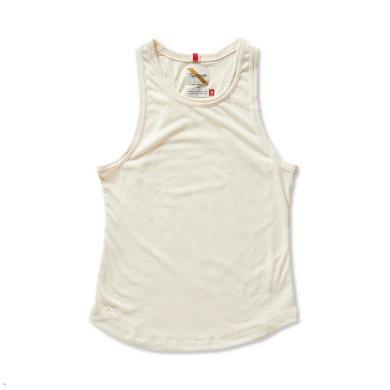 White Tracksmith Run Cannonball Run Women\'s Tank Australia | OUMH-15709