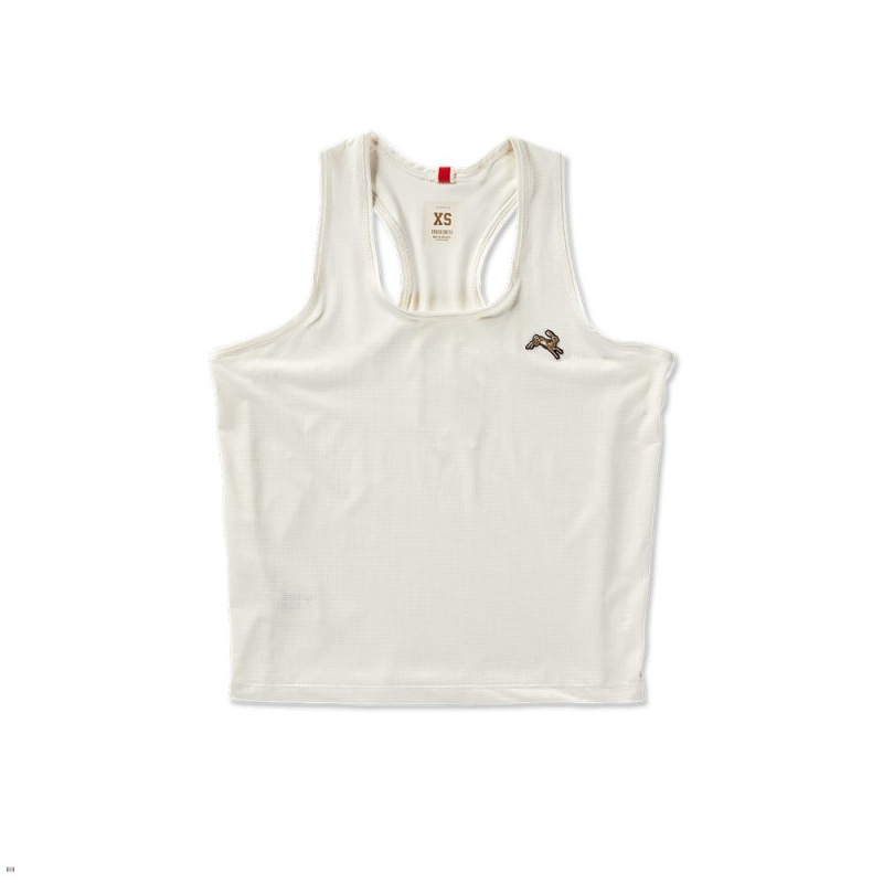 White Tracksmith Twilight Crop Women\'s Tank Australia | JRVN-46901