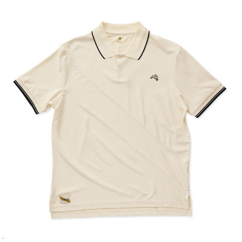 White Tracksmith Van Cortlandt Polo Men\'s Shirts Australia | SNKR-24367