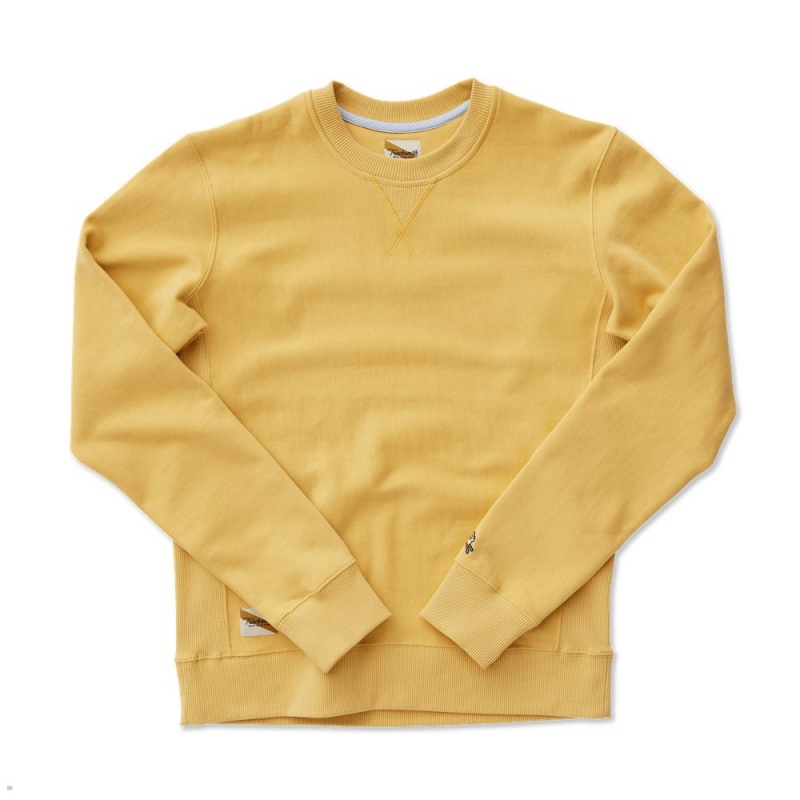 Yellow Tracksmith Trackhouse Crew Men\'s Sweatshirt Australia | IDTS-78069